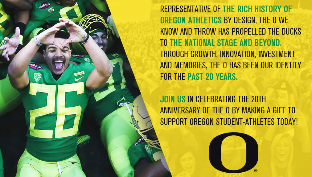 Oregon Athletics 20th Anniversary Of The O