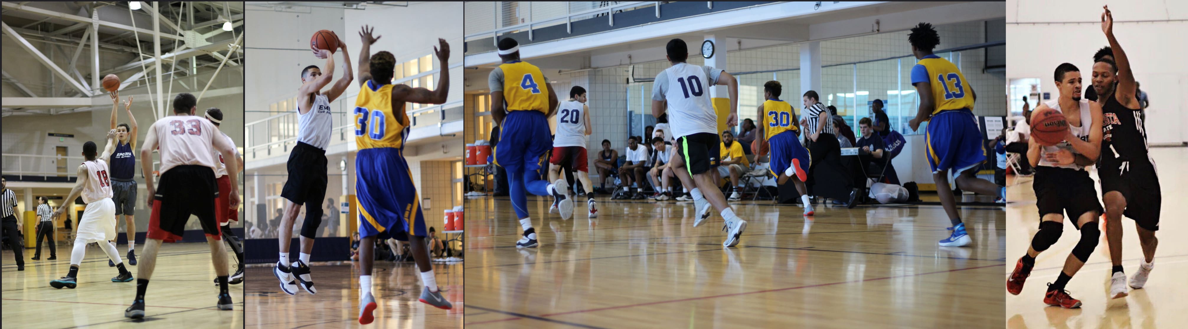 Emory Men's Club Basketball Collage of Game Action