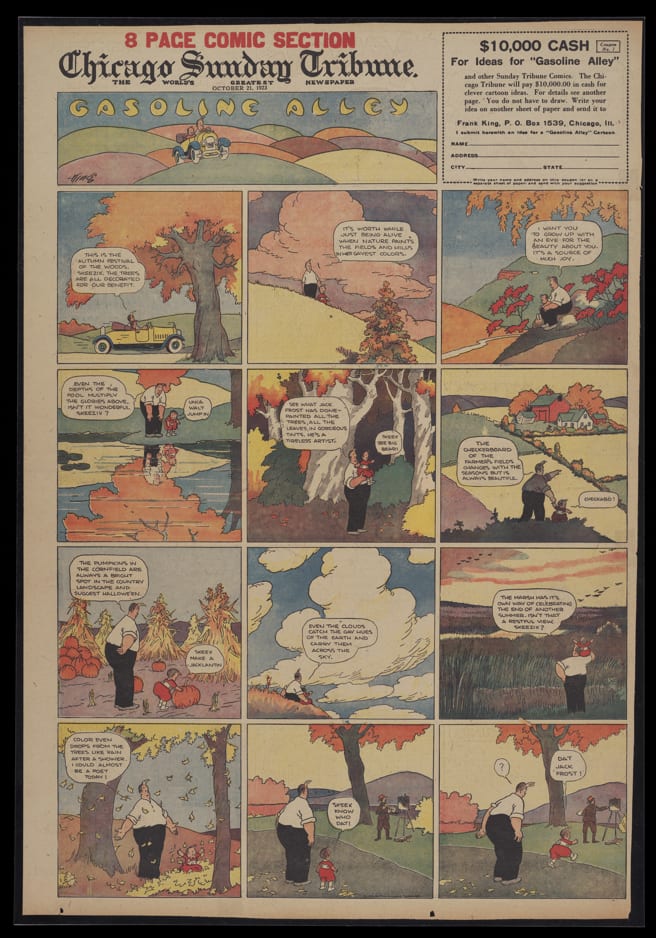 Historical image of Gasoline Alley 1923 comic