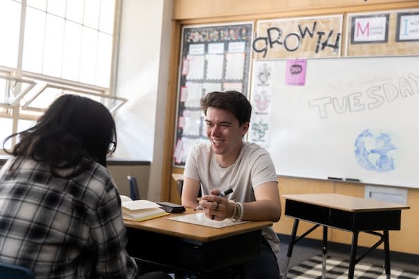 COE students interacting in class