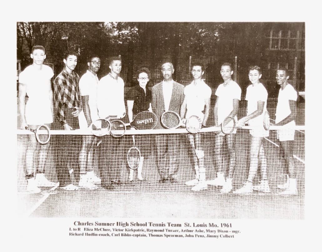 Image of Charles Sumner High School Tennis Team St. Louis Mo. 1961