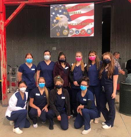 Dental hygiene students group shot