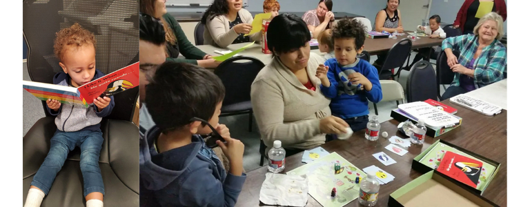 Families with their children at the RFP Program site