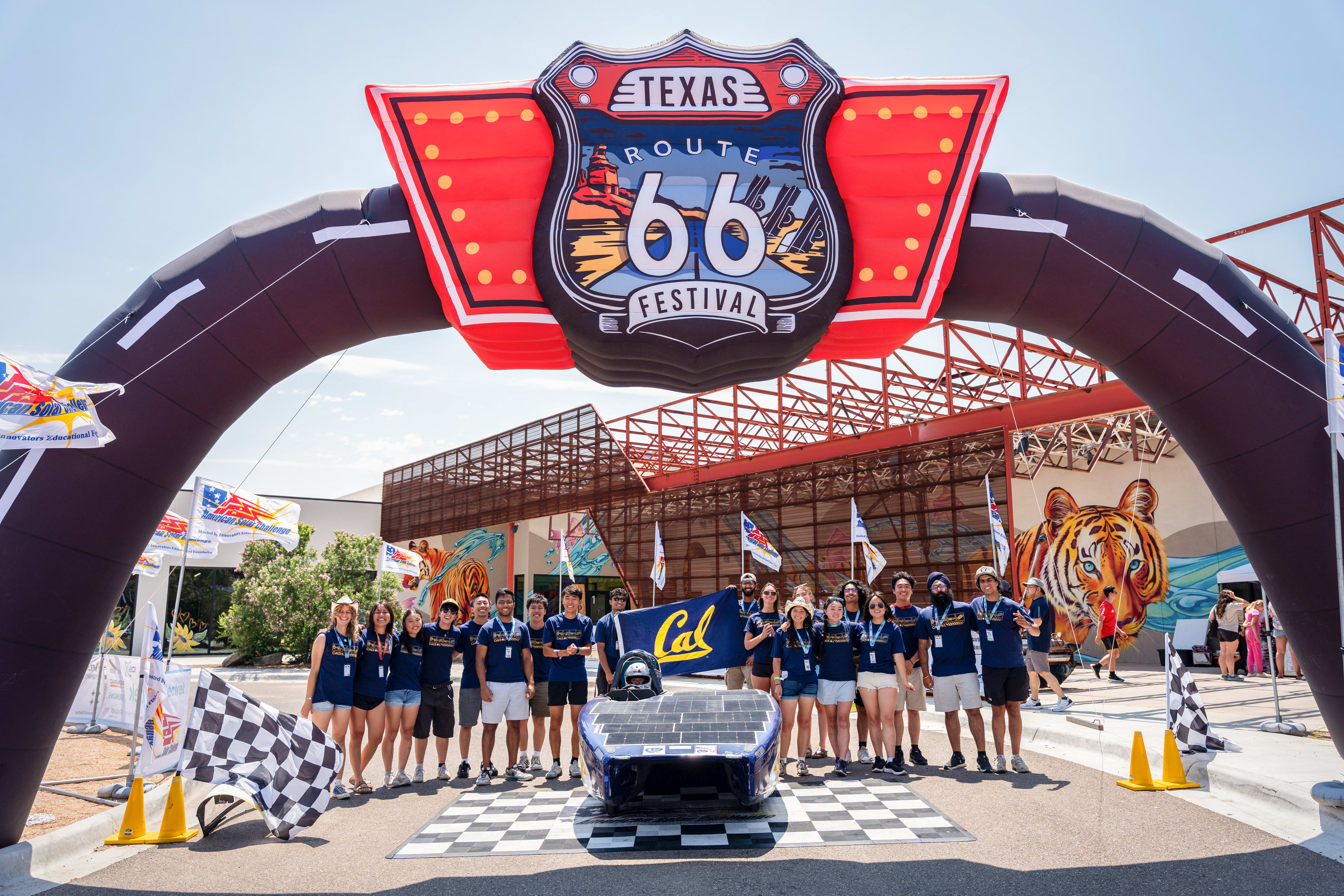 CalSol at the 2026 ASC finish line (in Amarillo, TX!)