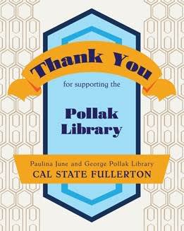thank you for supporting the pollak library