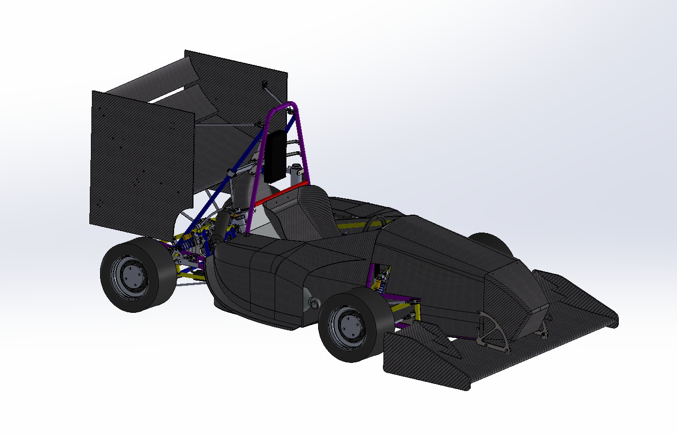 2024-2025 Master CAD rendering of Gastly the Race Car