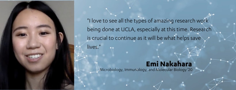 Student testimonial of Emi Nakahara, Microbiology, Immunology and Molecular Biology '20