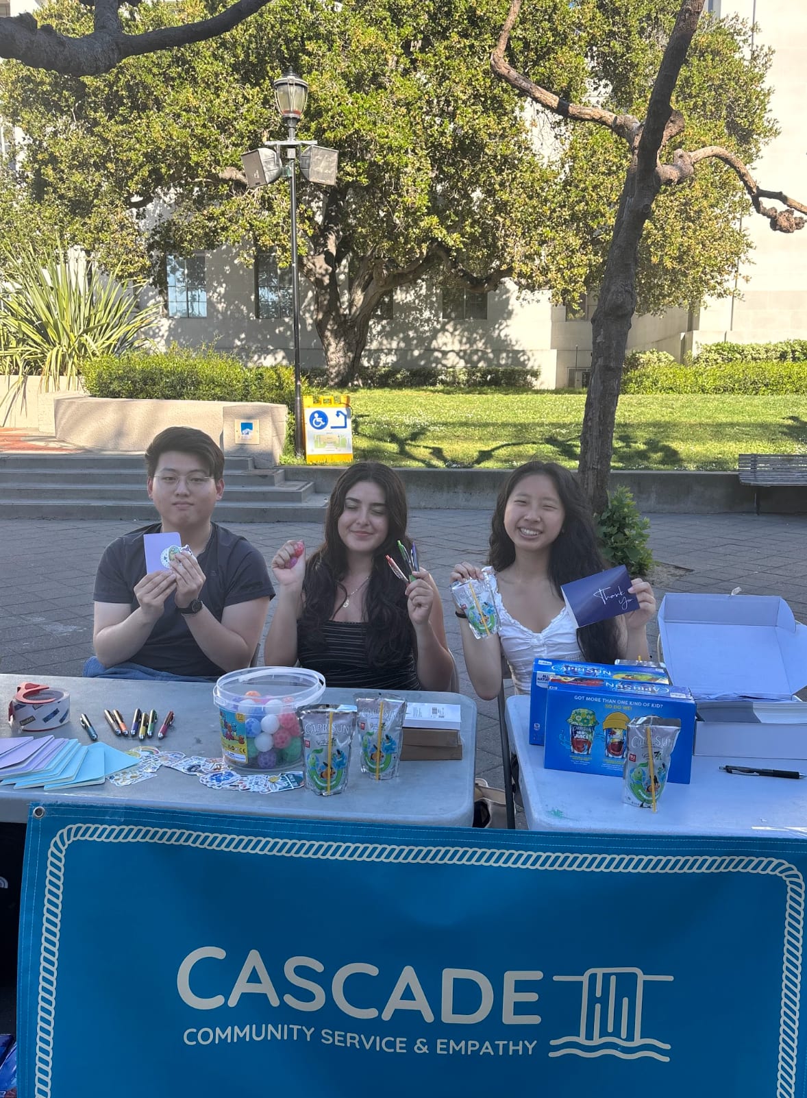 CASCADE members host the Make a Kind Note, Take a Kind Note Campus Compassion event at UC Berkeley.