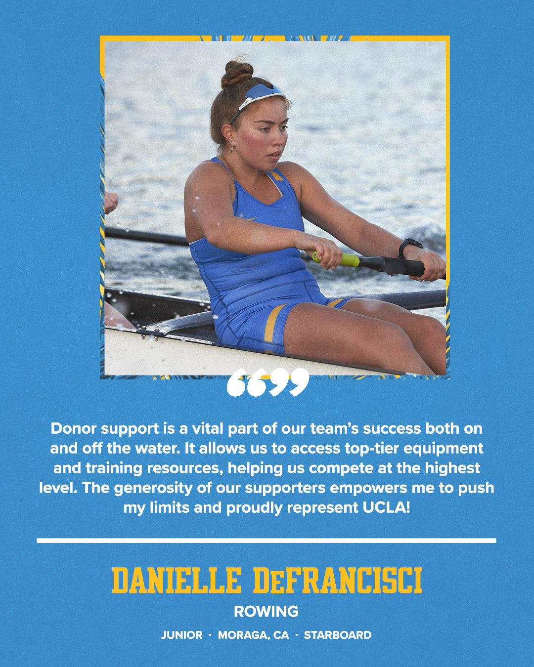 PHOTO AND QUOTE FROM DANIELLE, JUNIOR FROM MORAGA, CA