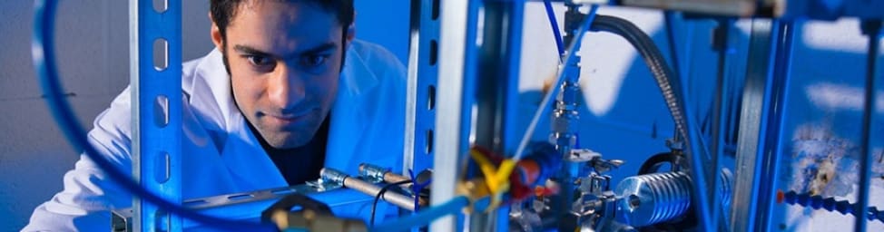 Student in a research lab.