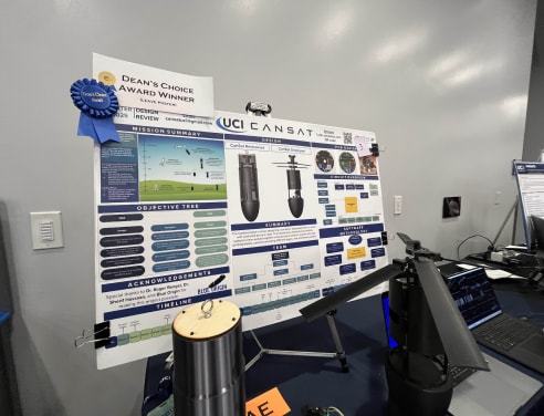 Image of the posterboard showing images and charts for the project that won the 2025 Dean's Choice Award