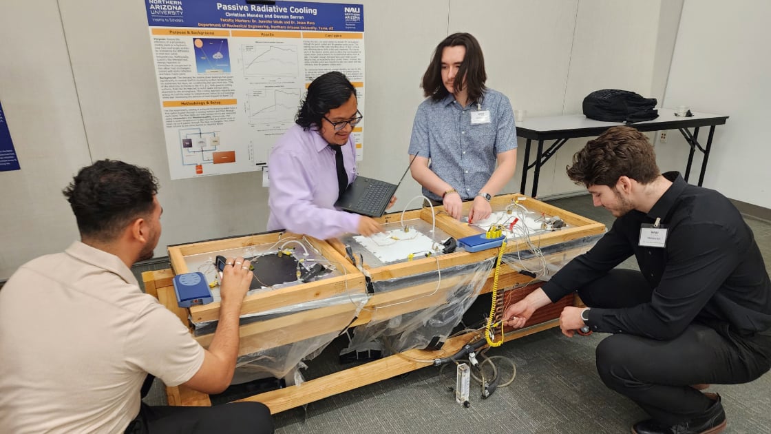 Yuma Mechanical Engineering Club members working on a project
