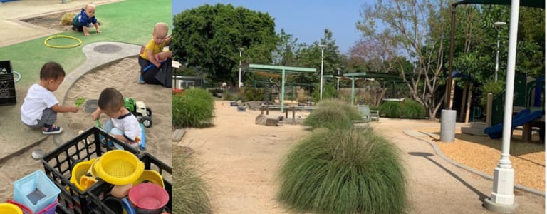 outdoor park area at CSUF Children's Center