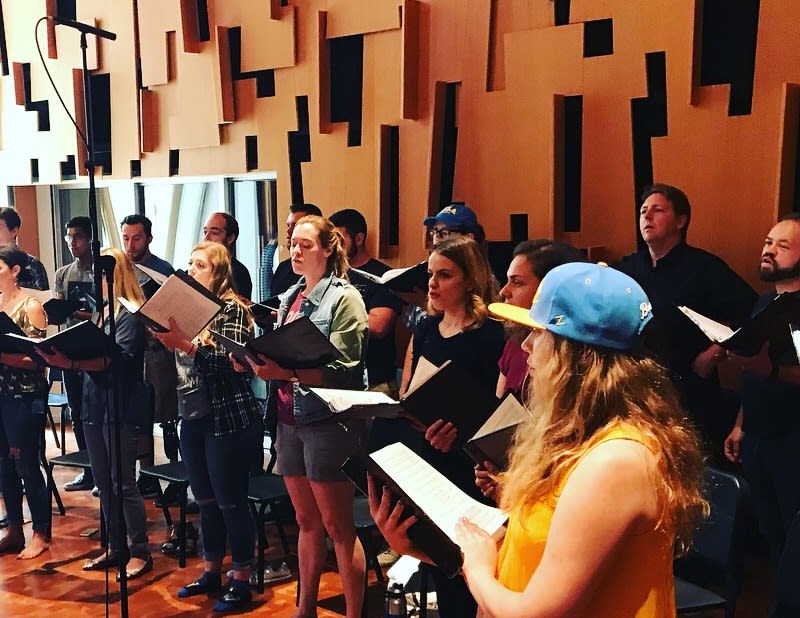 Chamber Singers in Ostin Recording Studio