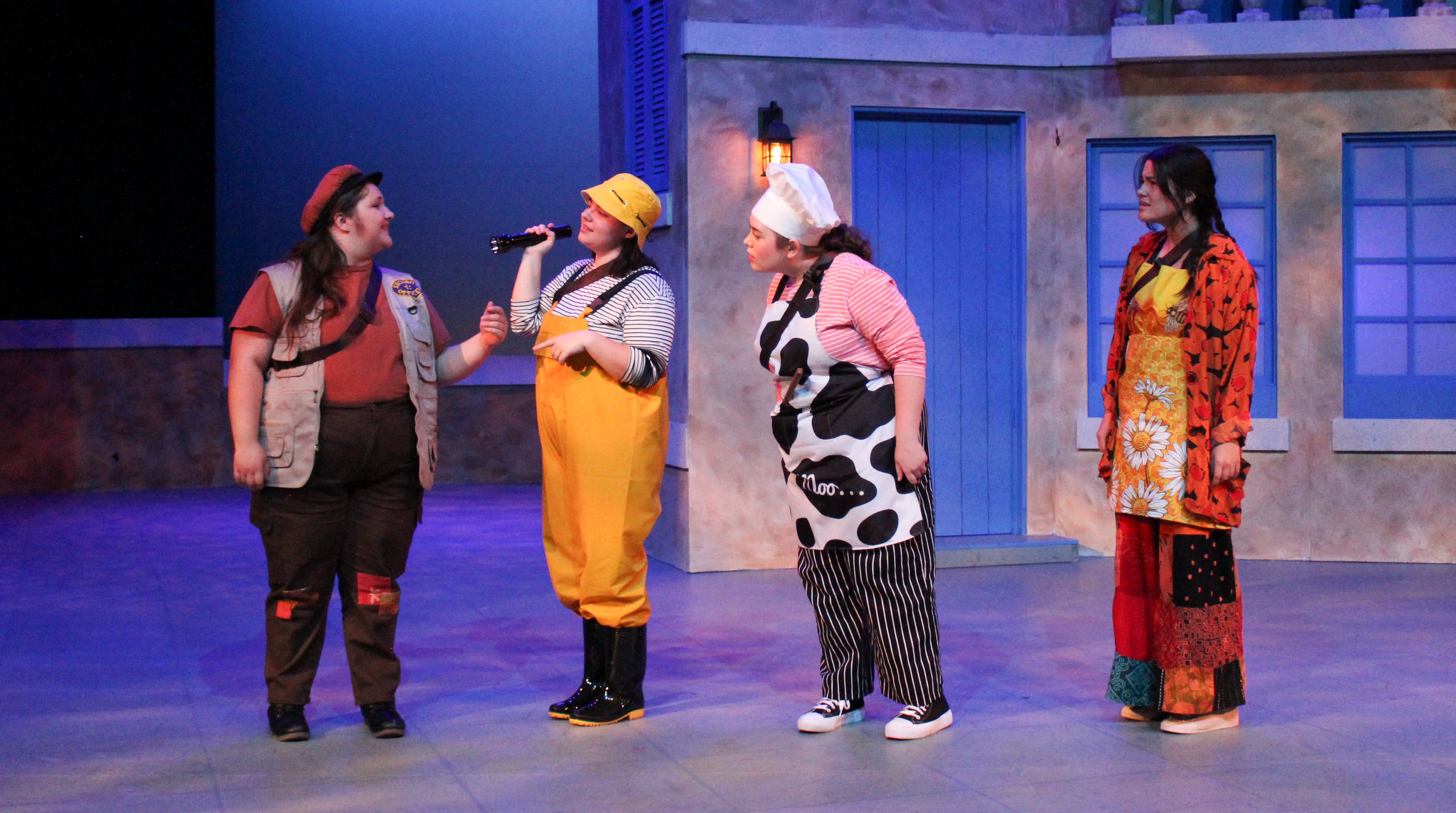 Shows the wedding scene from Much Ado About Nothing that showcases Hero's wedding dress that Kayla constructed