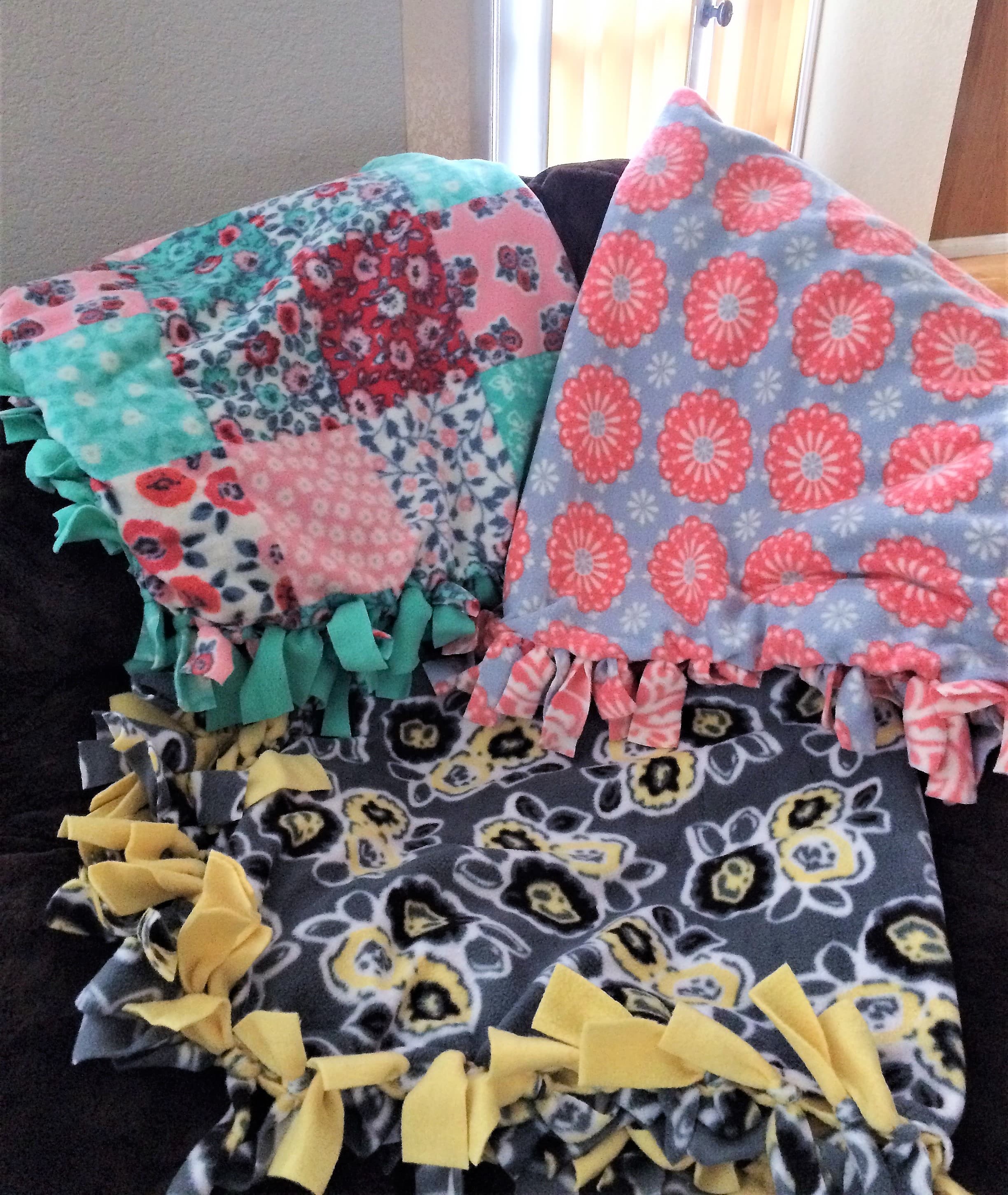 Making fleece blankets for charity hot sale