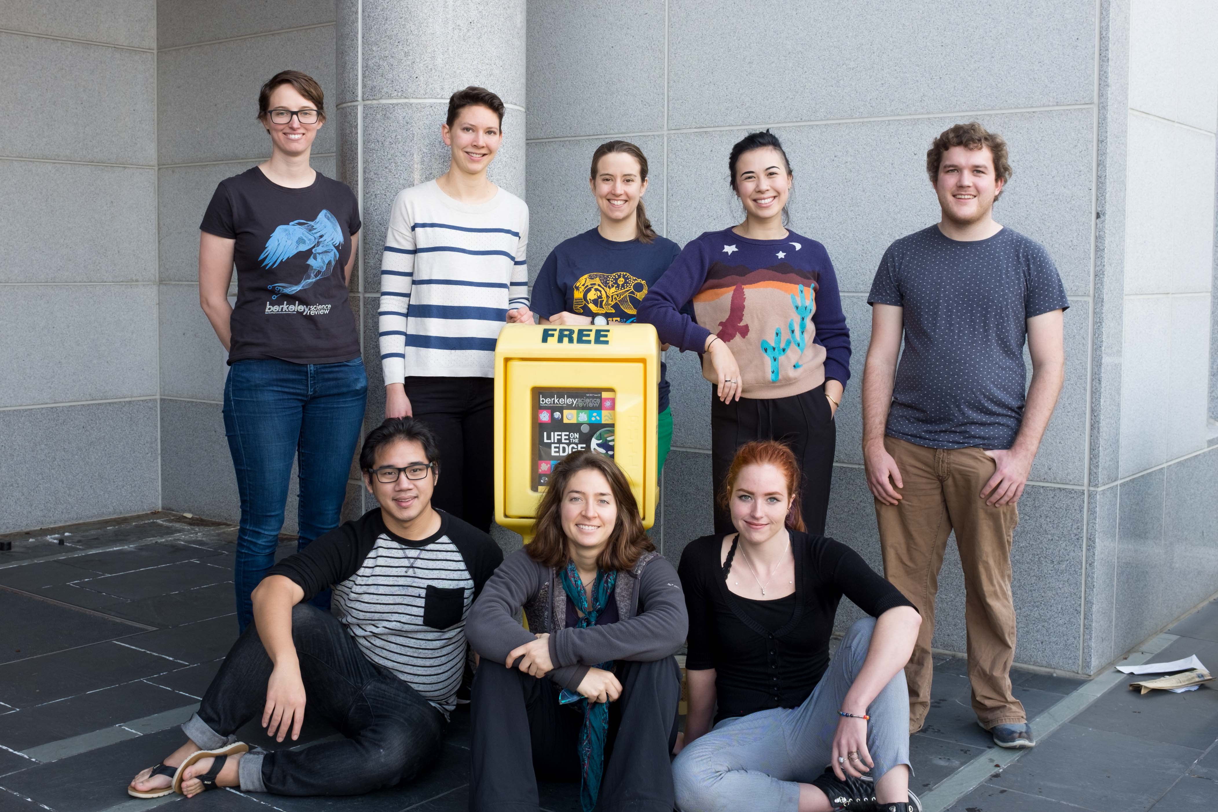 2018 BSR staff posing around distribution box