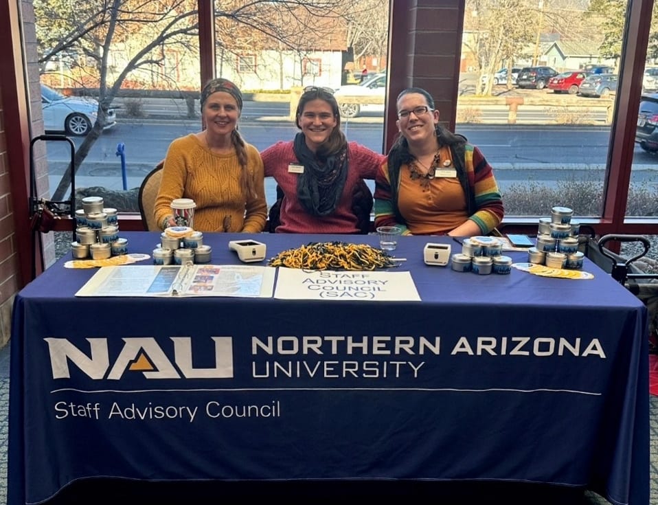 Staff Advisory Council Members fundraising at the Giving Tuesday event