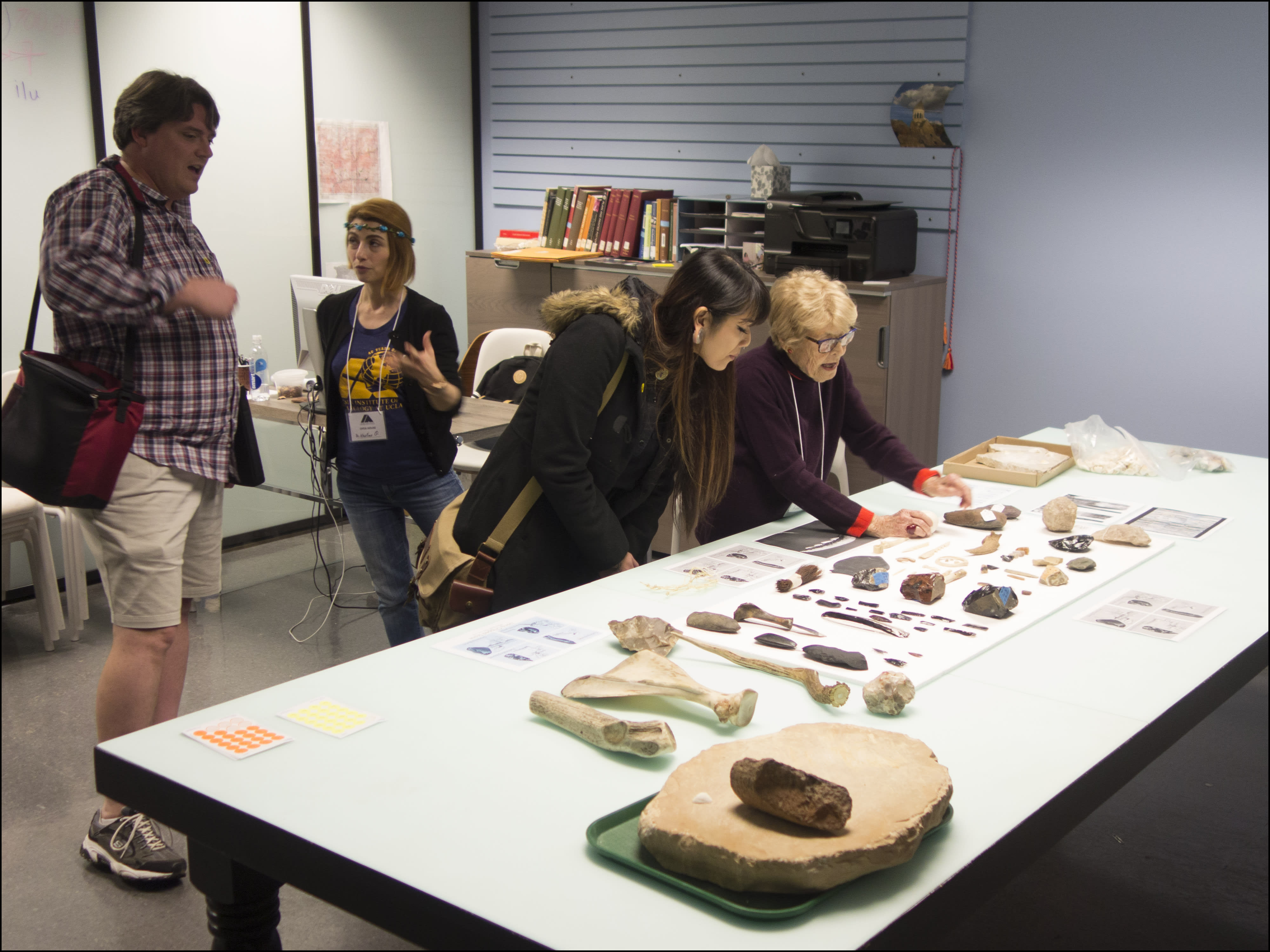 Archaeologists and guests during the annual Cotsen Institute Open House