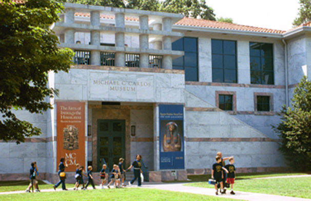 Students visiting the Carlos Museum