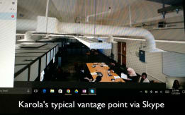 Karola's view via Skype