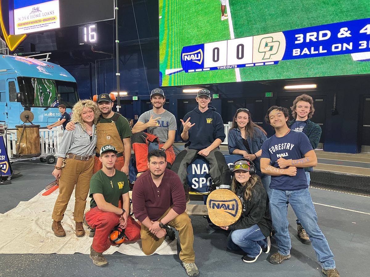 NAU Logging Sports members group photo