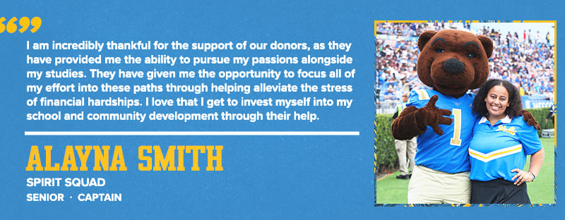 PHOTO AND QUOTE FROM ALAYNA SMITH, SPIRIT SQUAD CAPTAIN