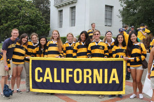 Rally Comm and California marching banner