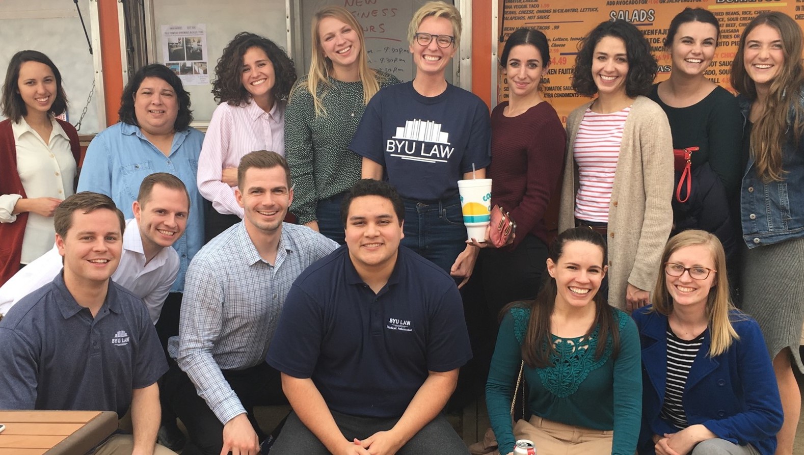 Brigham Young University law school students in class