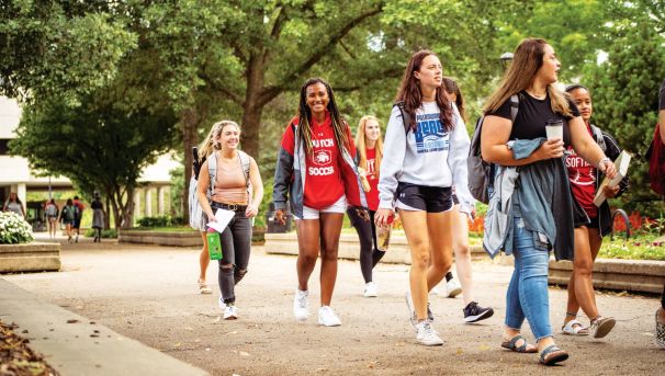 Image of students walking on campus