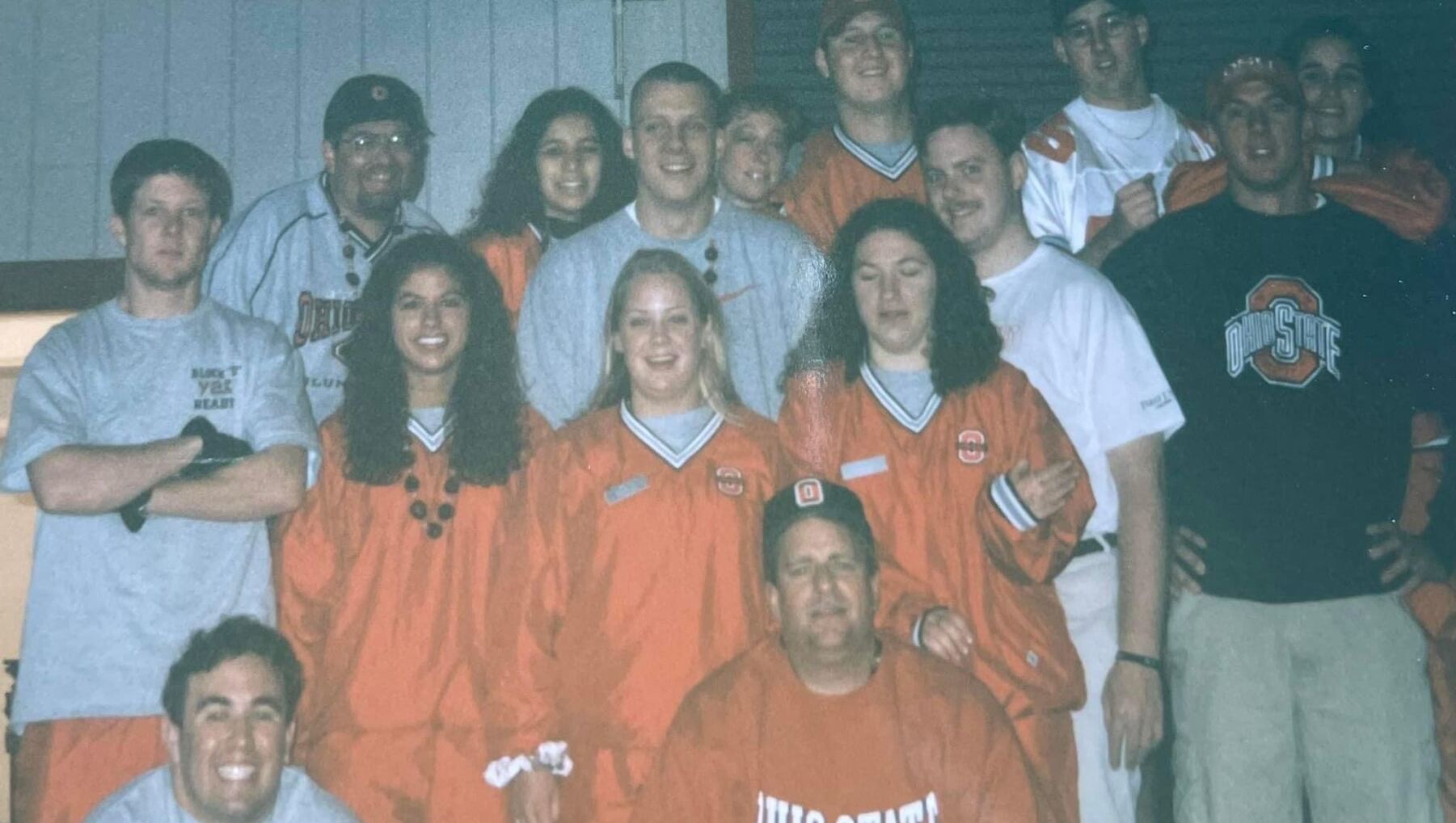Andy and a large group of people, all in Ohio State gear