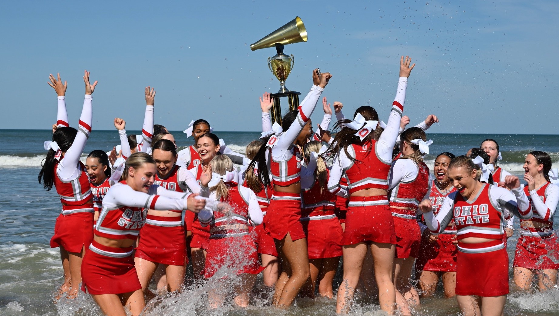 Running into the Ocean after winning Nationals!