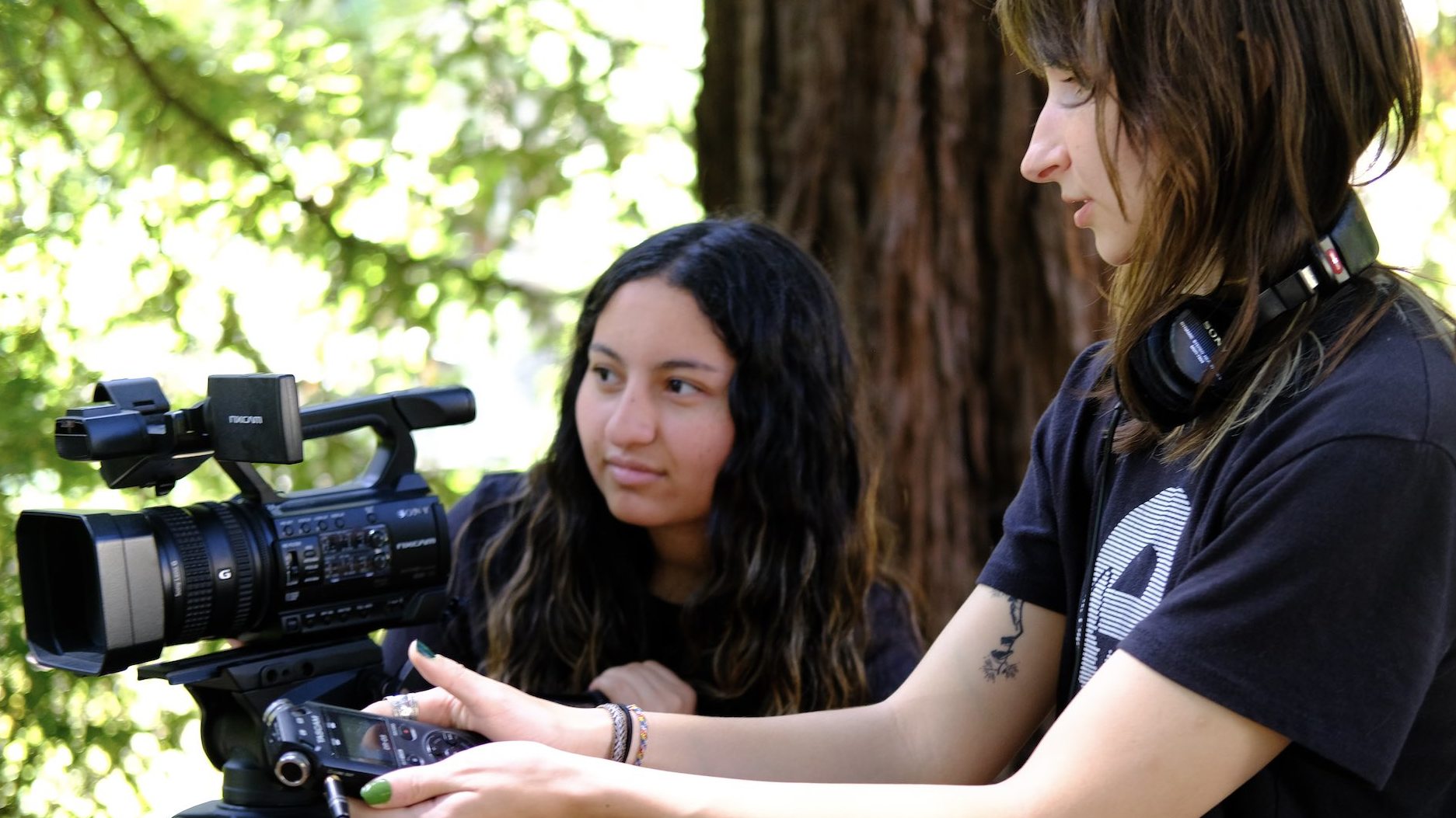 Everett Students on site filming