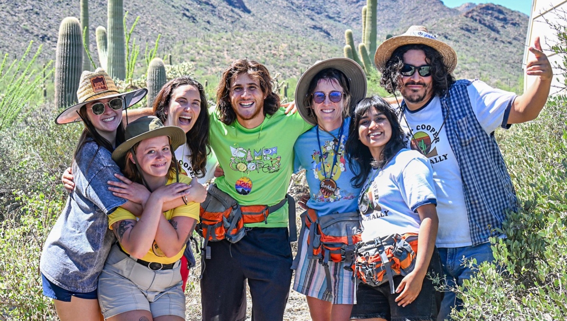 Educator Isaac teaching students about the Sonoran Desert