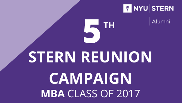 Stern MBA Class of 2017 Reunion Campaign Image