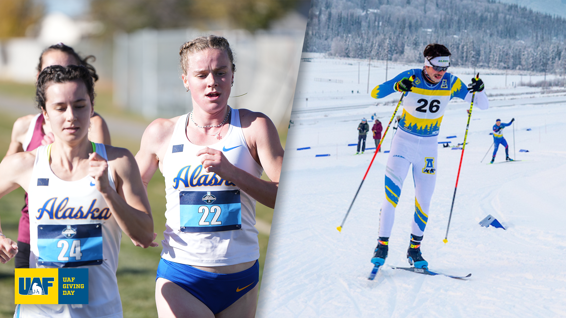 UAF Nanook XC runners and XC skier