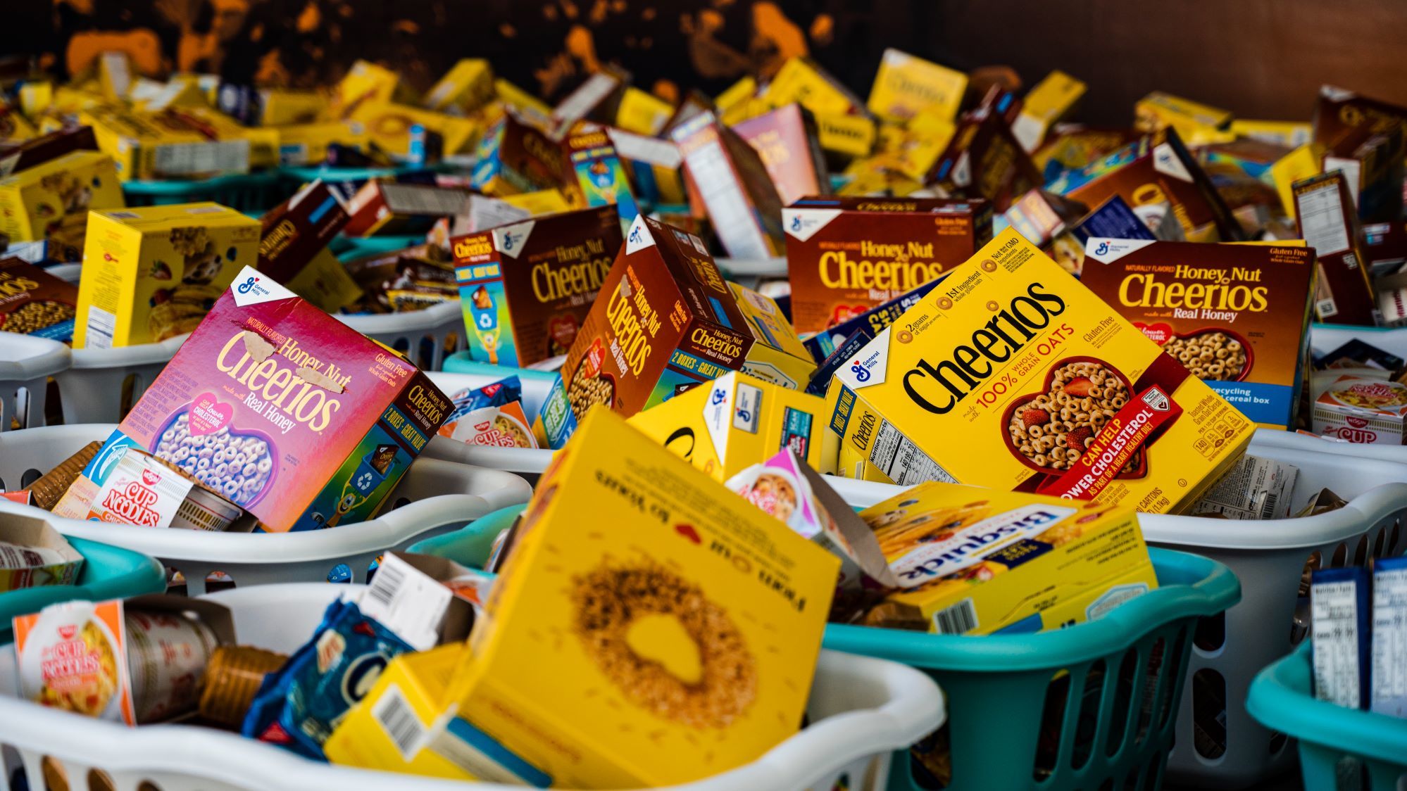 Baskets of food