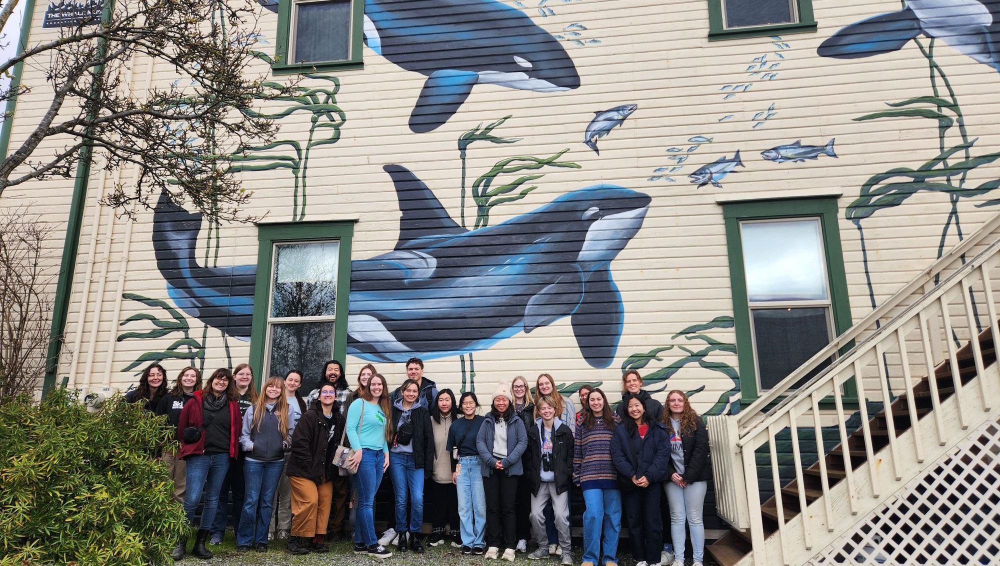 Last year's Aquatics Club outside the Friday Harbor Whale Museum