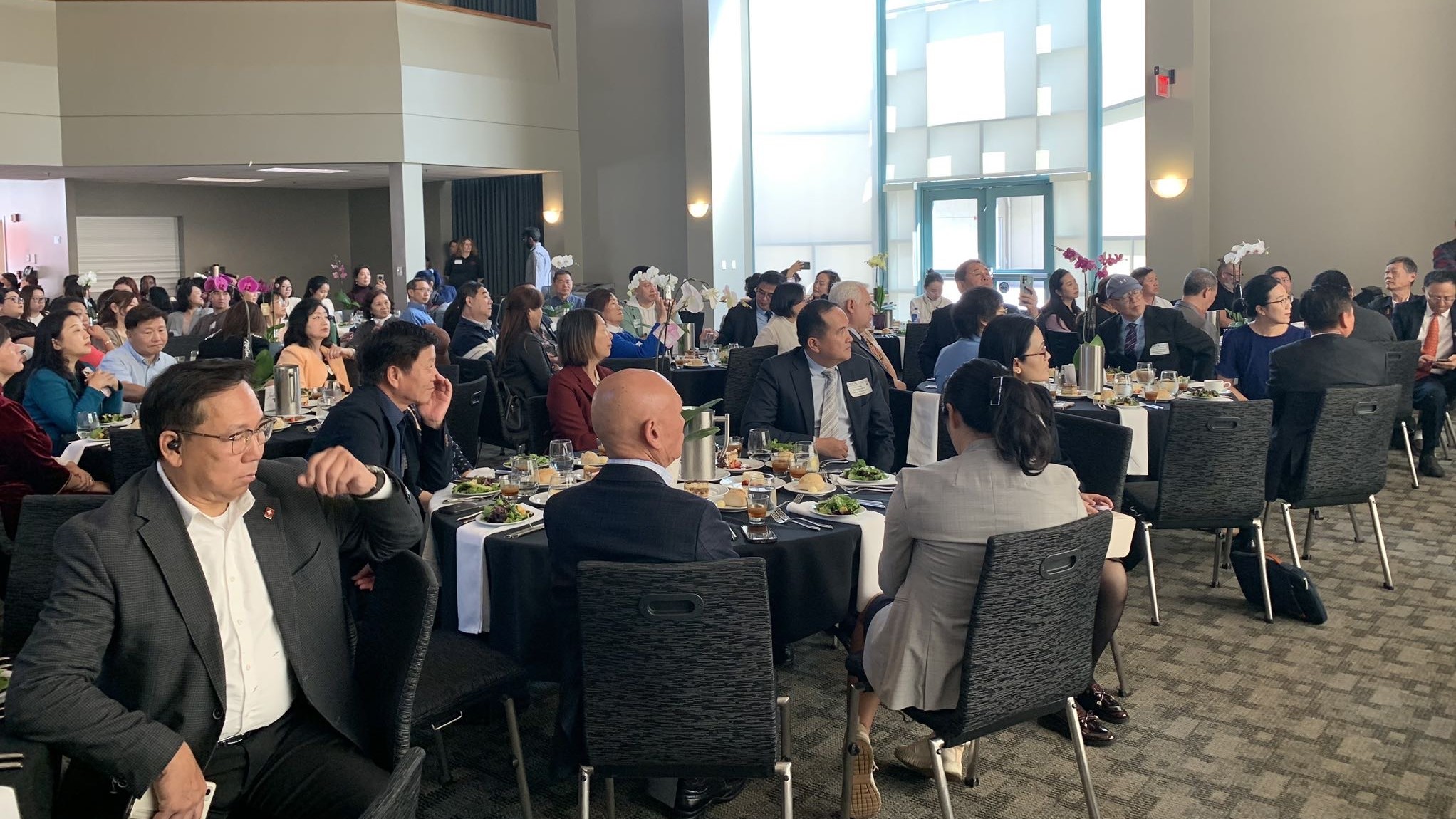 People seated at a dinner