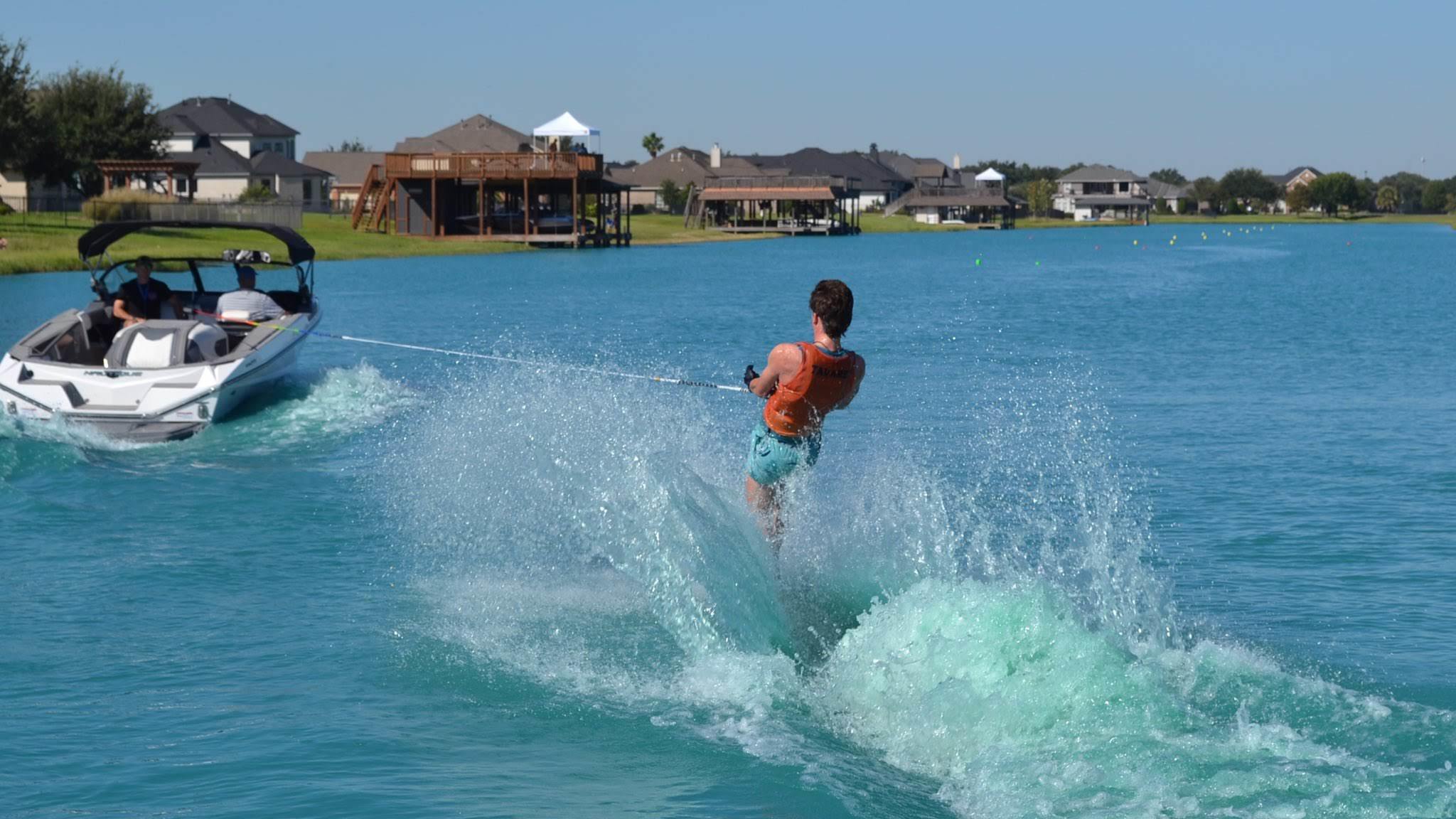 Senior Vince Tavarez getting up to start his slalom run.