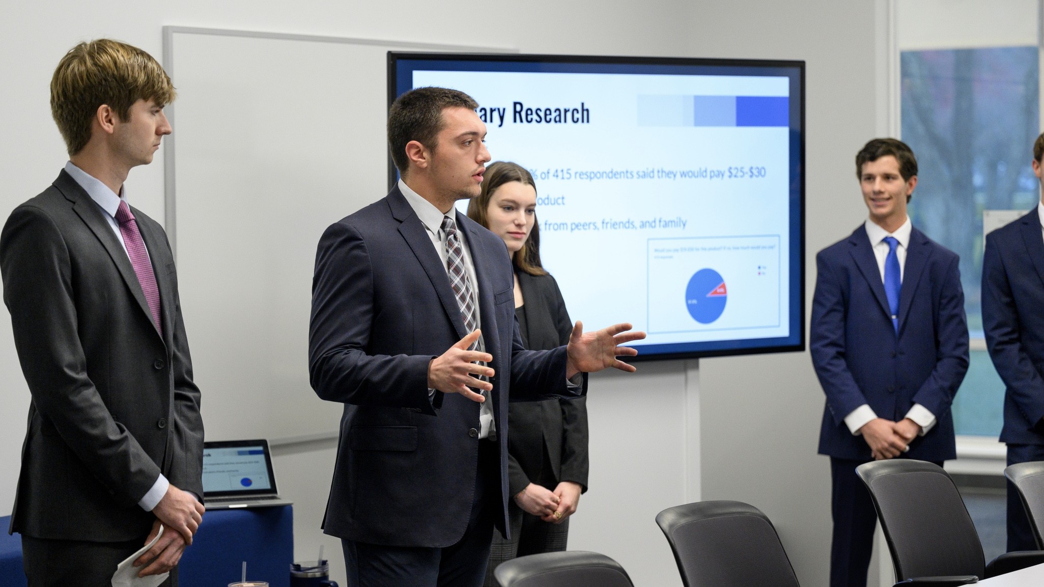 Students presenting their Real Business Experience project