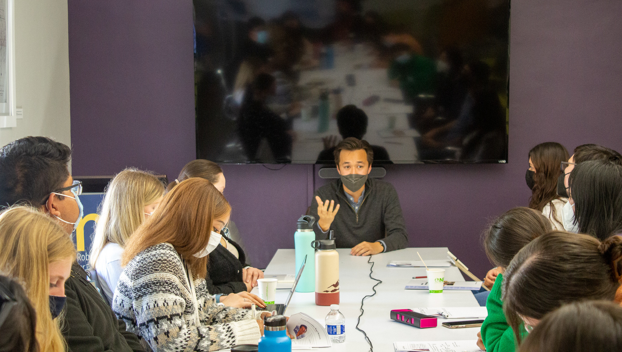 2022 Democracy Camp Fellows meet with Berkeley City Councilmember and Cal alum Rigel Robinson