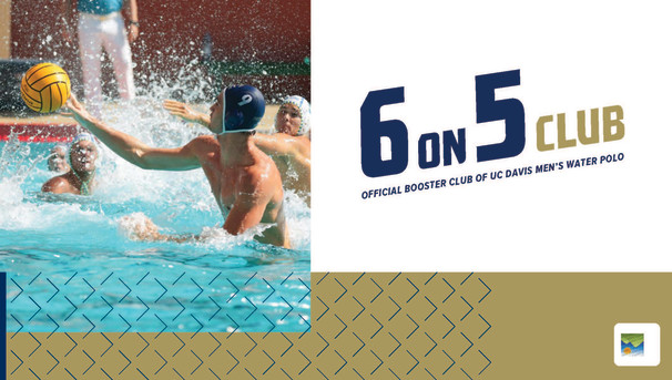 Men’s Water Polo team high fiving each other prior to the start of the game.