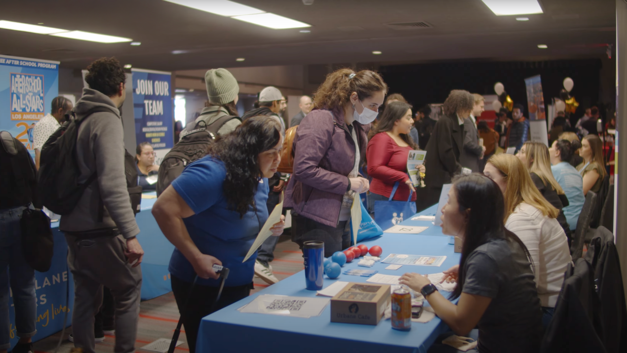 Students attend a career fair