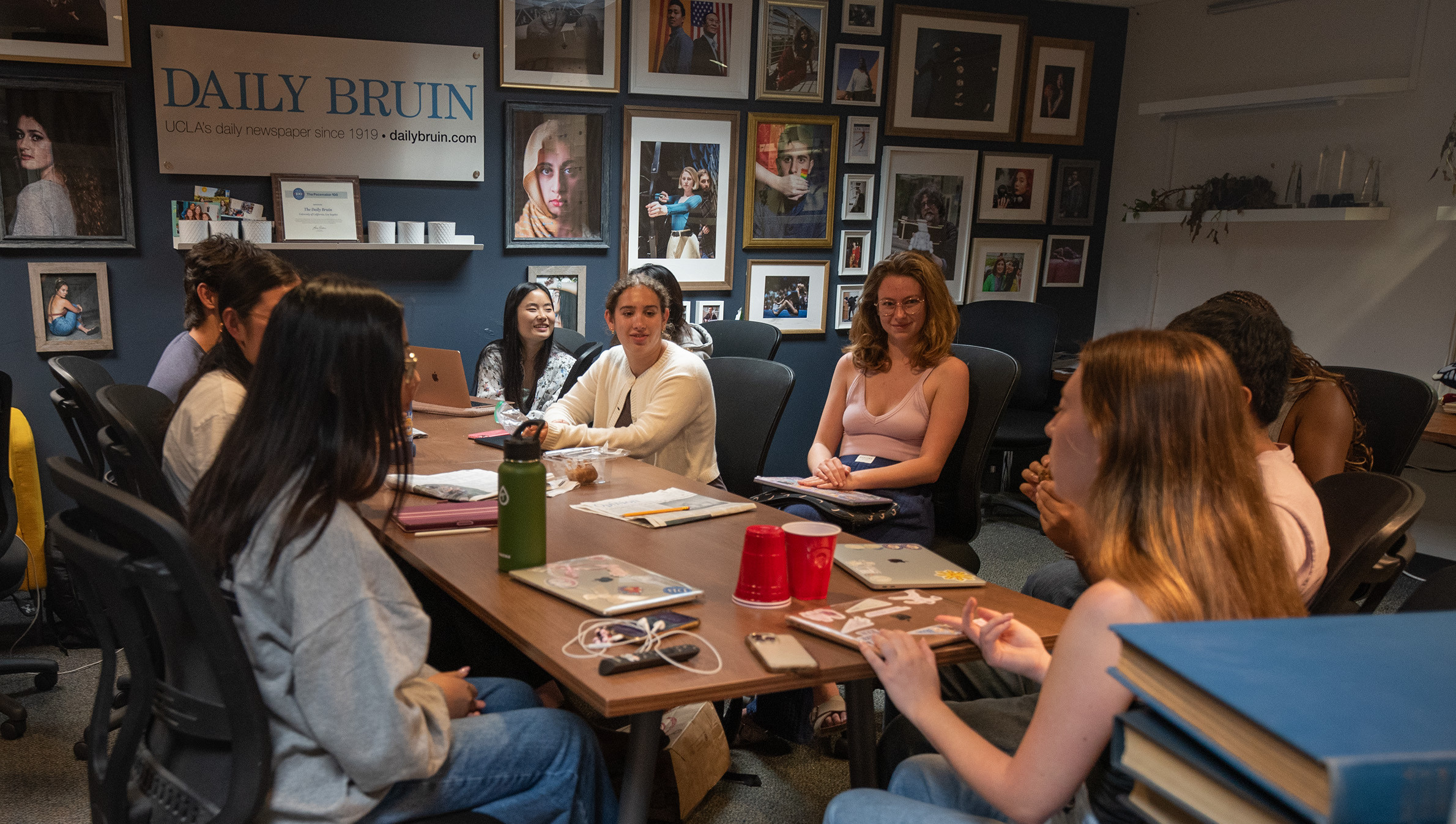 Daily Bruin students in the Kerckhoff Hall newsroom