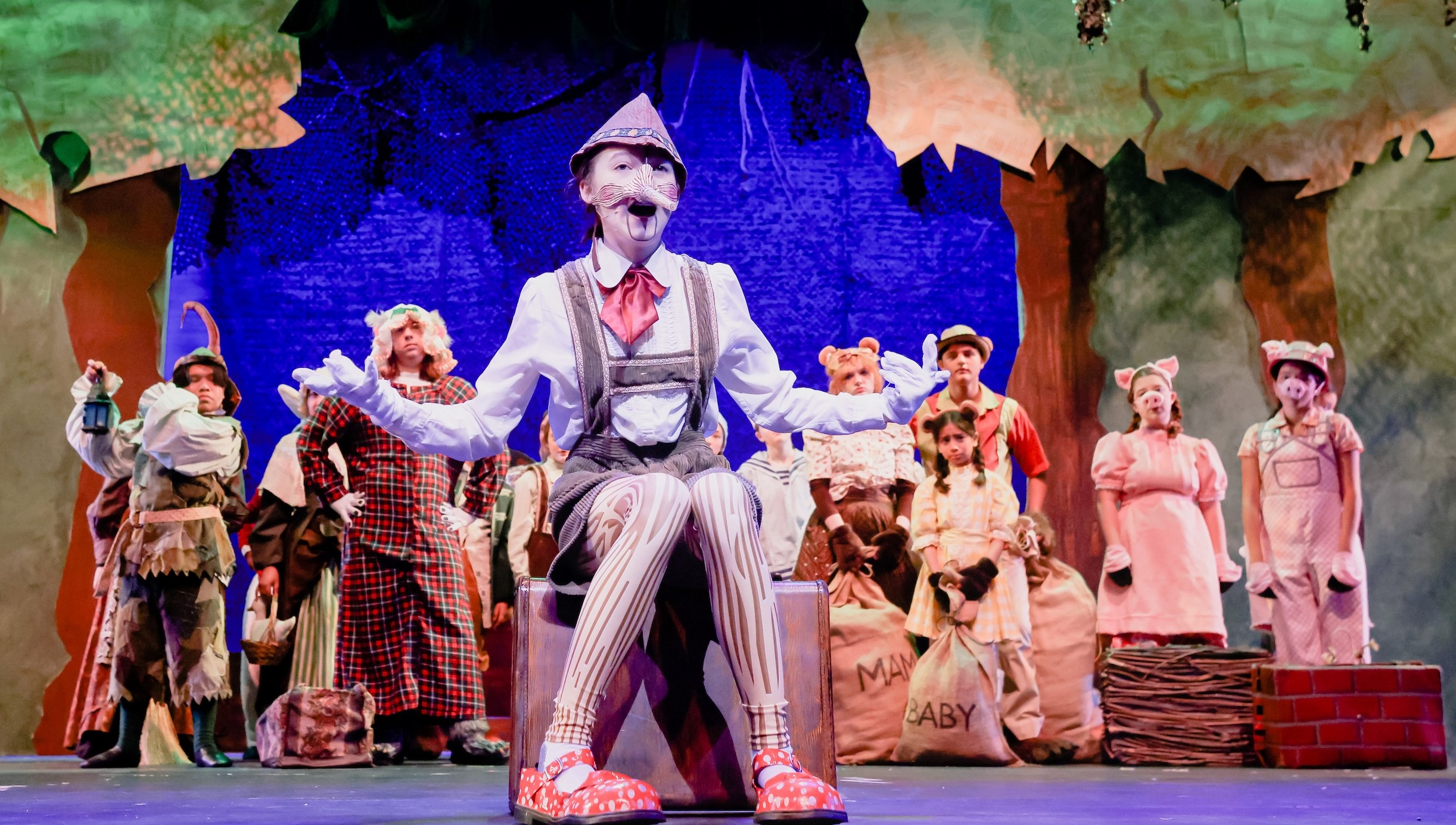 Pinocchio tells us the story of his life in 2023's Shrek.