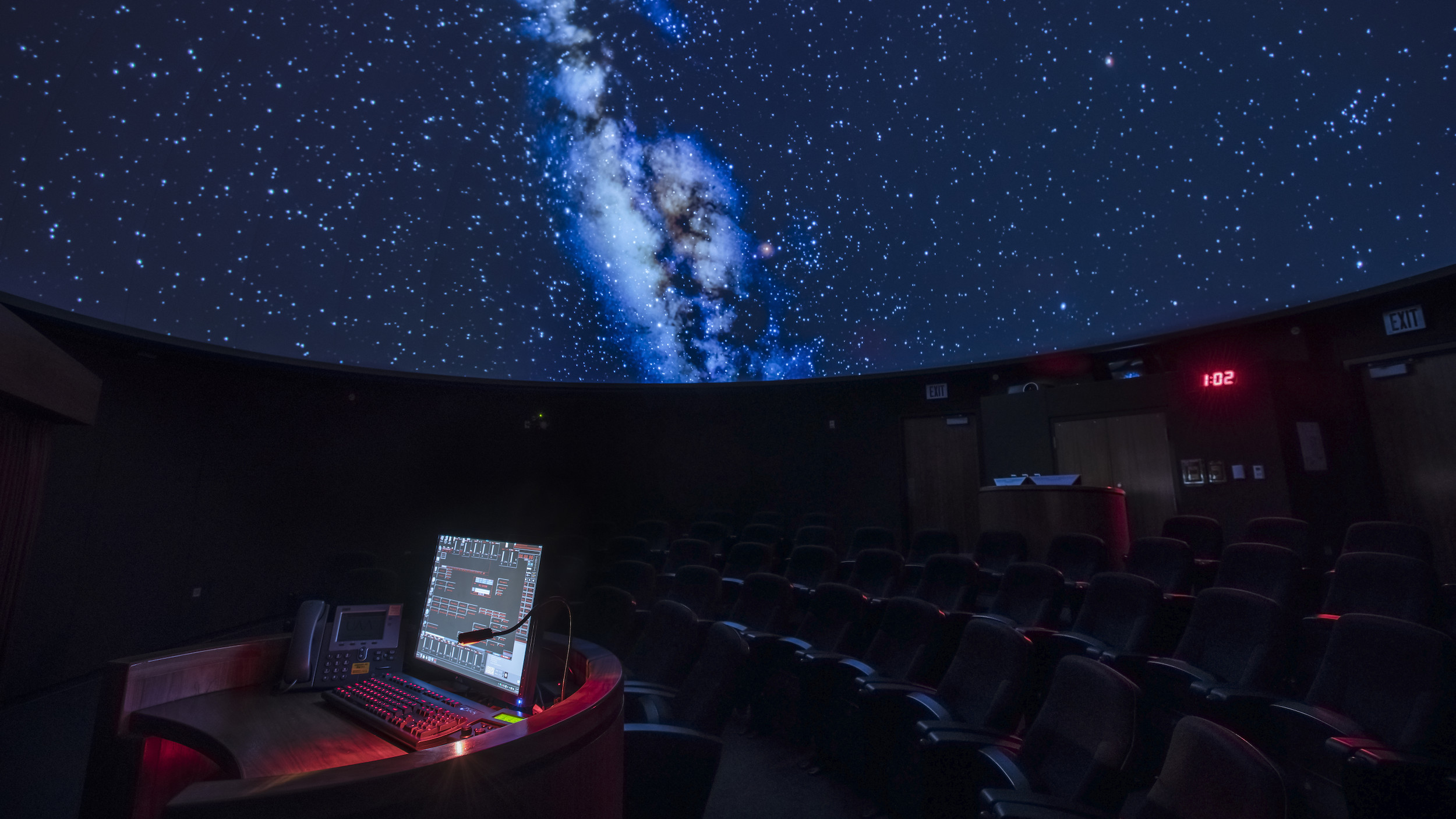 Planetarium image of galaxy and stars