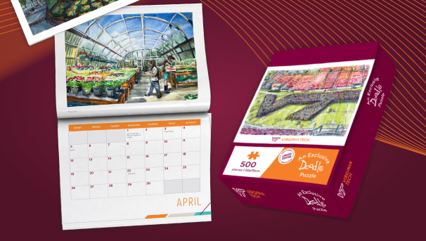 Doodle Calendar and Puzzle Image