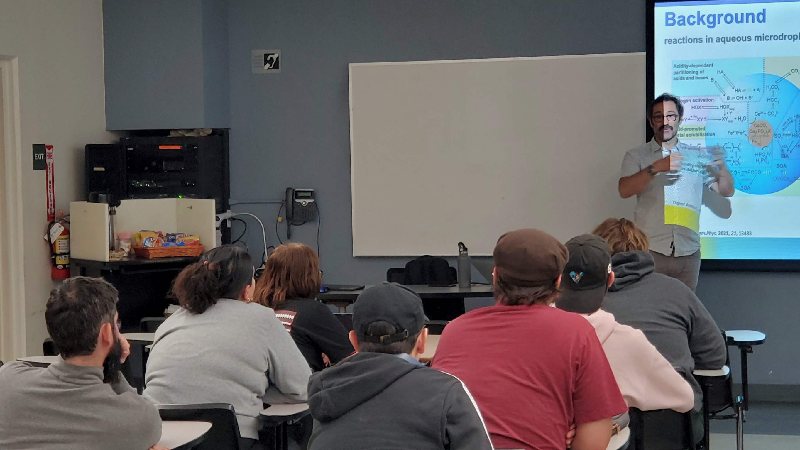 Chemistry and Biochemistry Visiting Speaker Series class reviews ene‑type reaction mechanisms.