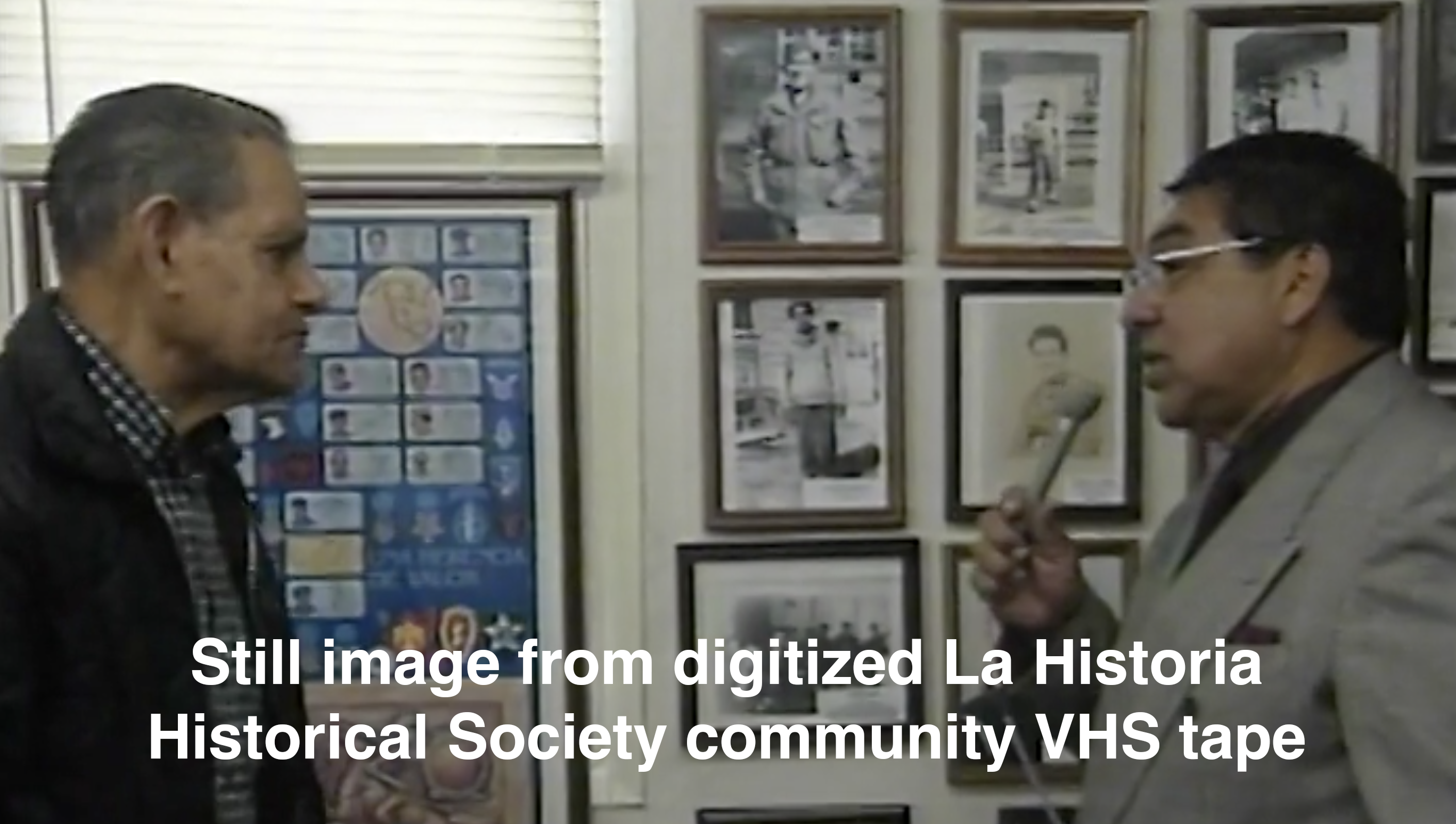Still image from digitized La Historia Historical Society community VHS tape